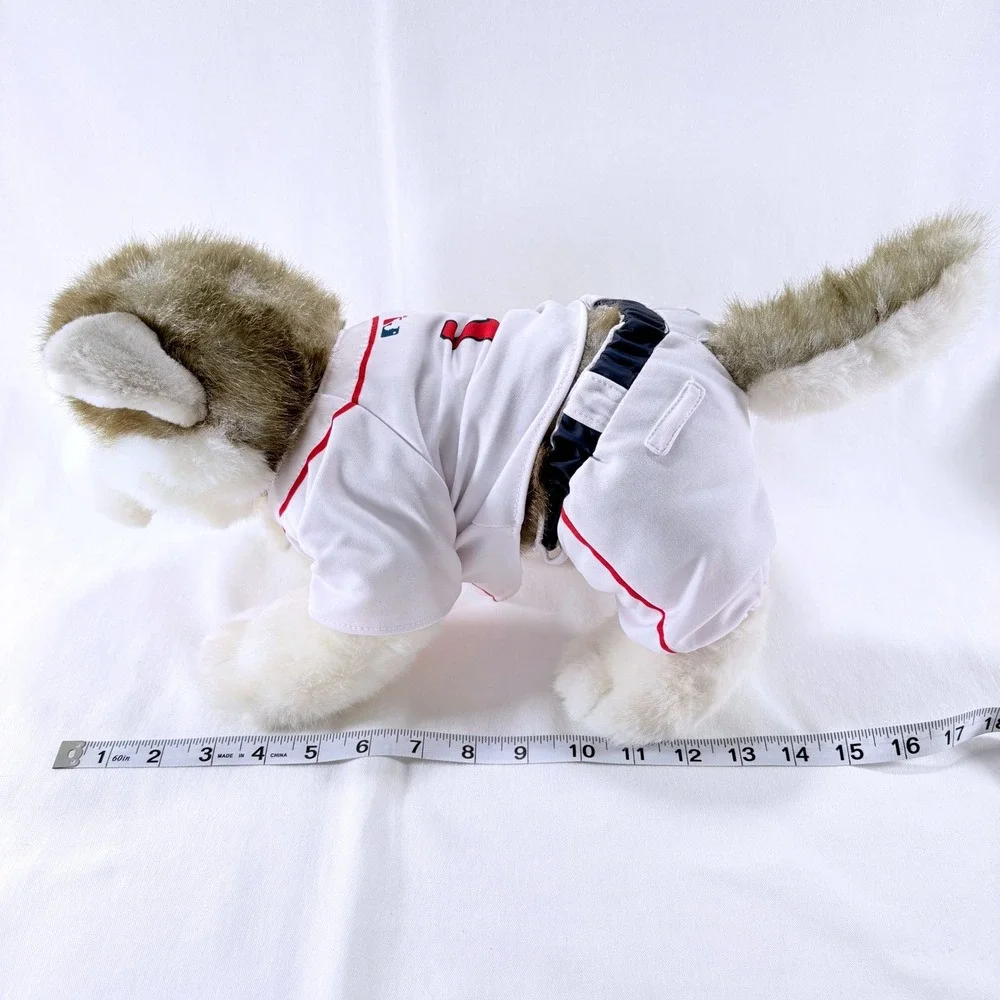 Build-A-Bear BABW Siberian Husky Plush Boston Red Sox Baseball Uniform 17